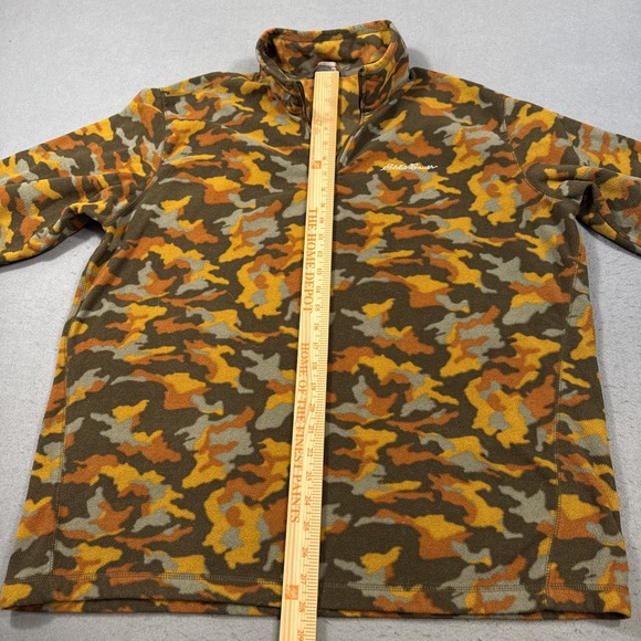 Eddie Bauer MENS  XL HEAVY FLEECE ZIP Sweater Jacket Olive Green Activewear - Picture 4 of 8